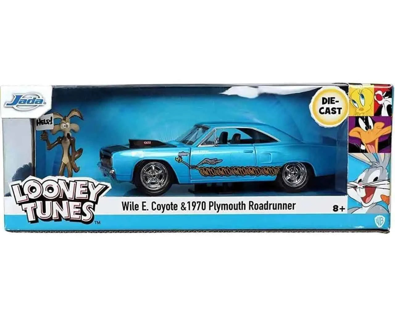 Jada Toys Looney Tunes 1970 Plymouth Road Runner & Wile E. Coyote – 1:24 Die-Cast Sammlerset