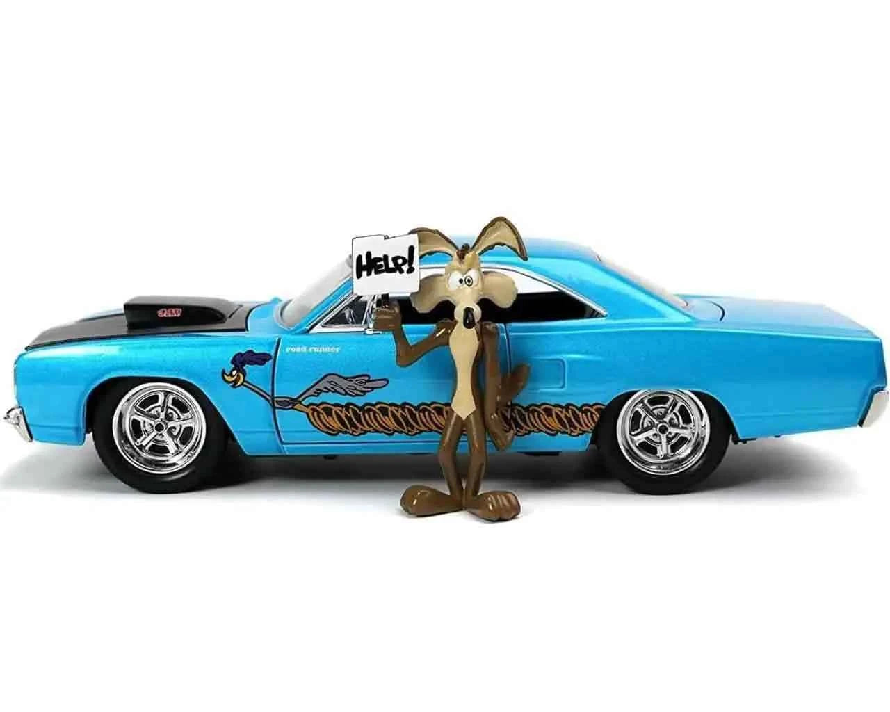Jada Toys Looney Tunes 1970 Plymouth Road Runner & Wile E. Coyote – 1:24 Die-Cast Sammlerset