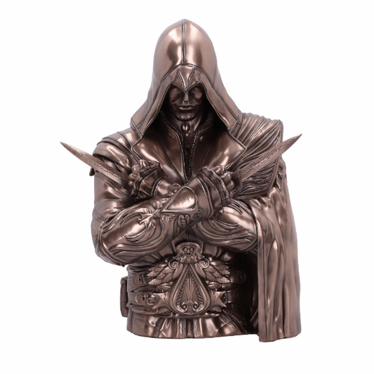 Nemesis Now Assassin's Creed: Ezio Auditore Sammler-Büstenbox (Bronze-Finish) – 30 cm