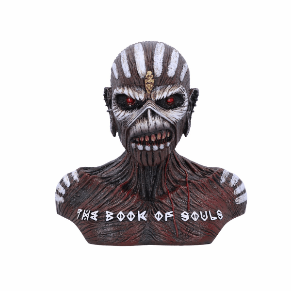 Nemesis Now Iron Maiden: The Book of Souls Eddie Büste & Box (Klein) – 12,5 cm - Actionfigurenwelt - Actionfigur Sammlerstück