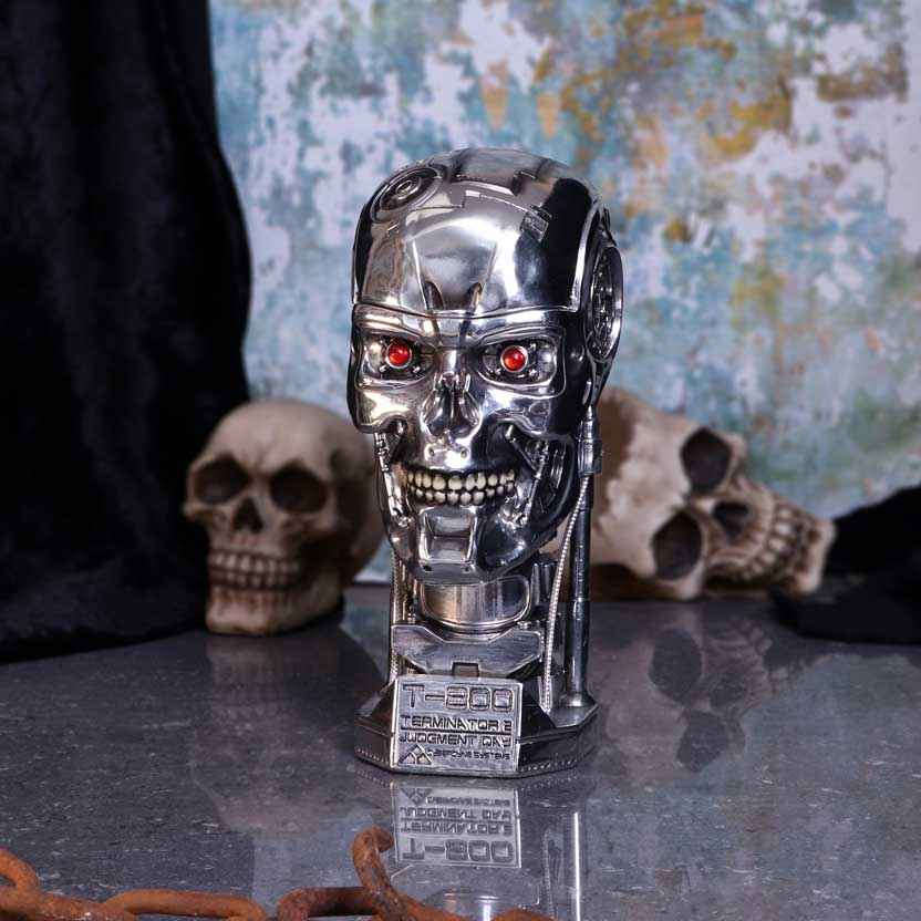Nemesis Now Terminator 2: T-800 Endoskelett Kopf-Box (21 cm) – Sammlerfigur