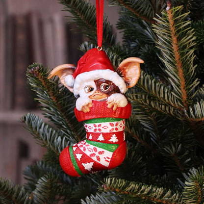 Gremlins Gizmo im Strumpf, Hängeornament, 12 cm