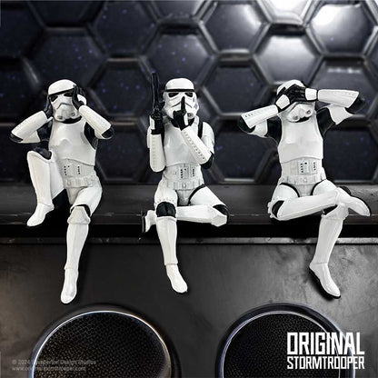 Original Stormtrooper Drei weise sitzende Stormtrooper Figuren 11cm
