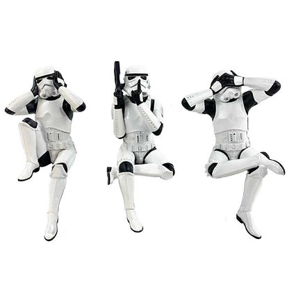 Original Stormtrooper Drei weise sitzende Stormtrooper Figuren 11cm