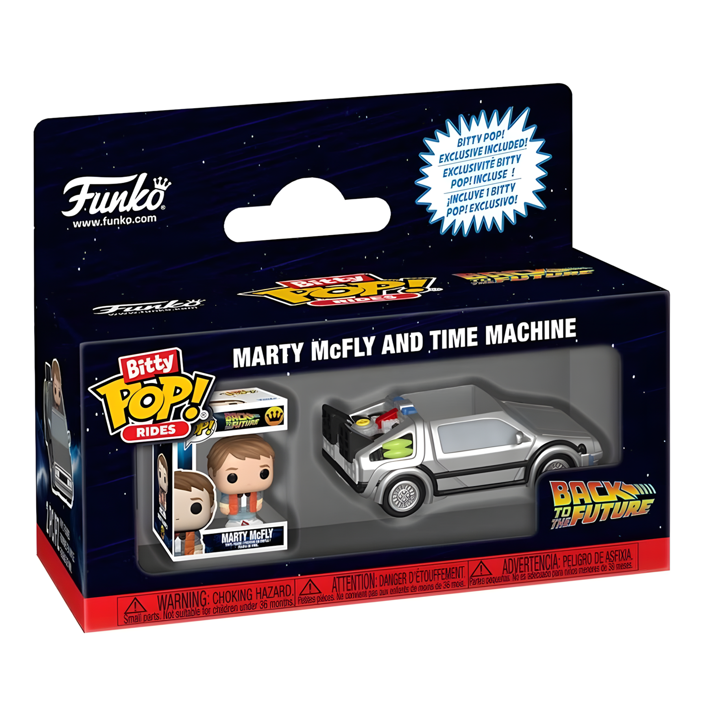 Funko Bitty POP! Rides: Zurück in die Zukunft – Marty McFly und Zeitmaschine Miniset