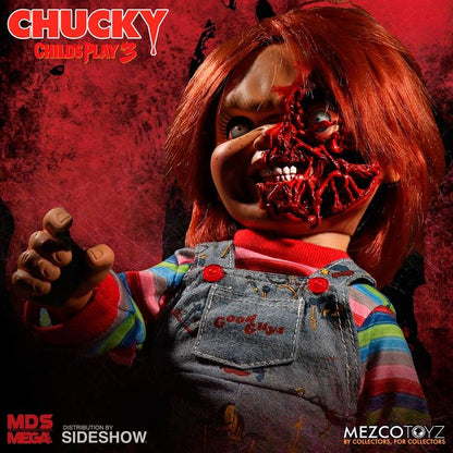 Chucky Childs Play 3 Chucky Pizza Face sprechende Figur 38cm MEZCO TOYZ